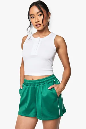 Boohoo Tricot Side Stripe Shorts - - 6