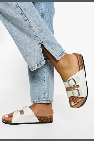 Boohoo Double Buckle Footbed Slider - - 5