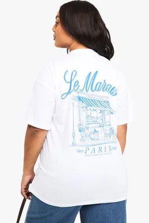 Boohoo Plus Le Marais Paris Oversized T-Shirt - - 16