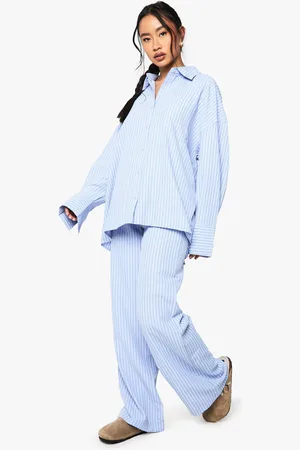Boohoo Stripe Oversized Shirt And Trouser Co-Ord - - 6