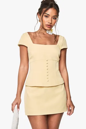 Boohoo Side Button Detail Mini Skirt - - 8