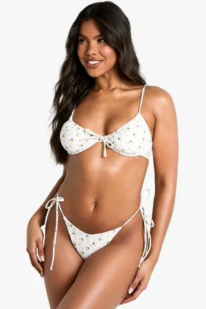 Boohoo Ditsy Floral Underwire Bikini Top - - 6