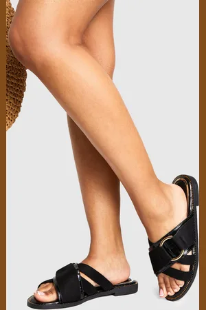 Boohoo Wide Fit Buckle Detail Mule - - 5