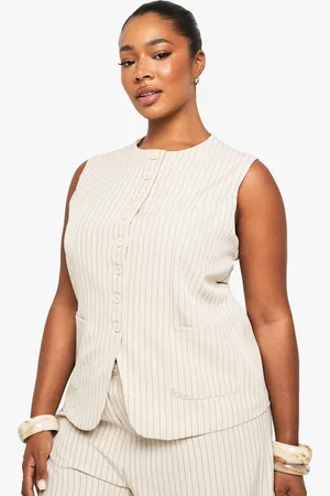 Boohoo Plus Tailored Button Down Waistcoat - - 16
