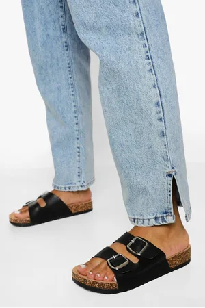 Boohoo Double Buckle Footbed Slider - - 6