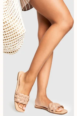 Boohoo Contrast Stitch Loop Detail Mule Sandals - - 5