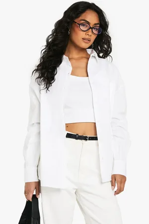 Boohoo Basics Oversized Cotton Poplin Shirt - - 8