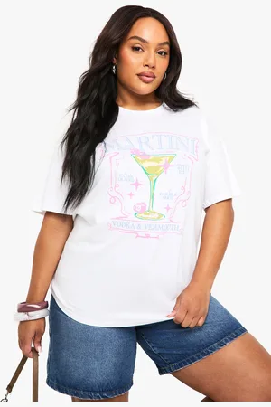 Boohoo Plus Martini Oversized T-Shirt - - 16