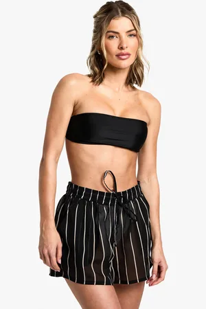 Boohoo Beachwear Essentials Striped Shorts - - S