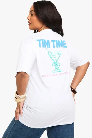 Boohoo Plus Tini Time Oversized T-Shirt - - 16