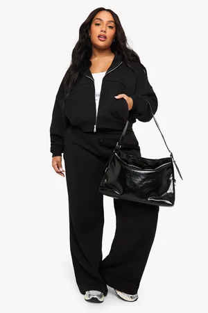 Boohoo Plus Long Drawcord Wide Leg Joggers - - 16