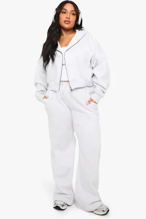 Boohoo Plus Long Drawcord Wide Leg Joggers - - 16
