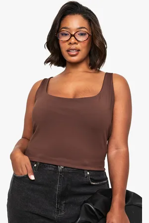 Boohoo Plus Sculpt Scoop Neck Tank Top - - 16
