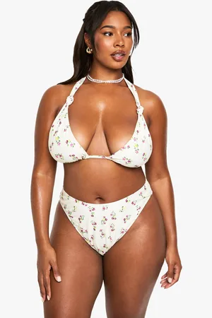 Boohoo Plus Printed Bikini Set - - 16