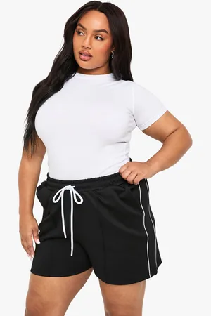 Boohoo Plus Tricot Side Stripe Shorts - - 16