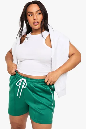 Boohoo Plus Tricot Side Stripe Shorts - - 16