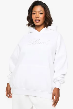 Boohoo Plus Bride Oversized Hoodie - - 16