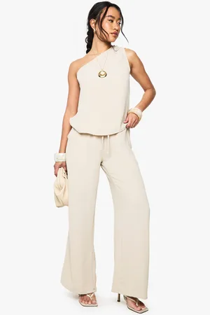 Boohoo Woven Hammered Wide Leg Trousers - - 6