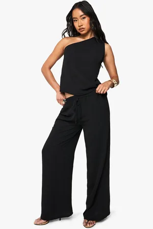 Boohoo Woven Hammered Wide Leg Trousers - - 6