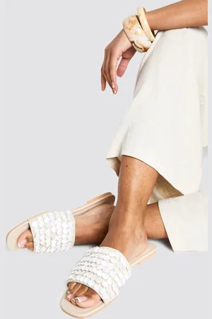 Boohoo Shell Trim Detail Sandals - - 5
