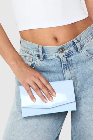 Boohoo Patent Envelope Clutch - - ONE SIZE