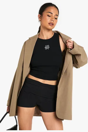 Boohoo Cotton Fold Over Booty Short - - 14