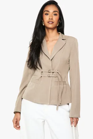 Boohoo Buckle Detail Tailored Blazer - - 6