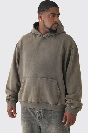 Boohoo Plus Oversized Boxy Acid Wash Hoodie - - 2XL