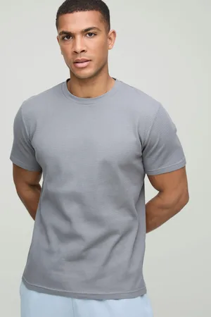 Boohoo Slim Fit Waffle T-Shirt - - S