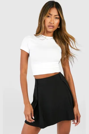 Boohoo Box Pleated Mini Skirt - - 6