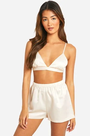 Boohoo Bridal Bralet And Short Set - - 10