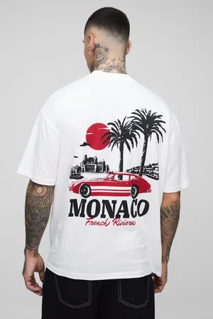 Boohoo Tall Oversized Monaco Palm Printed T-Shirt - - 2XL