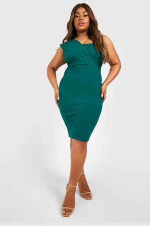 Boohoo Plus One Shoulder Midi Dress - - 22