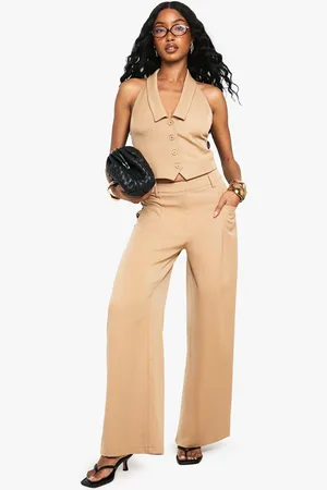 Boohoo Tailored Wide Leg Pleat Detail Trouser - - 8