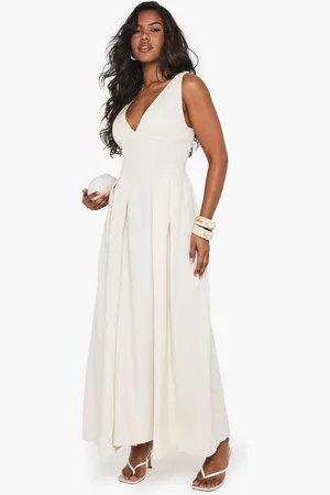 Boohoo Structured Skater Maxi Dress - - 8