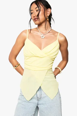 Boohoo Mesh Wrap Front Cami Top - - 6