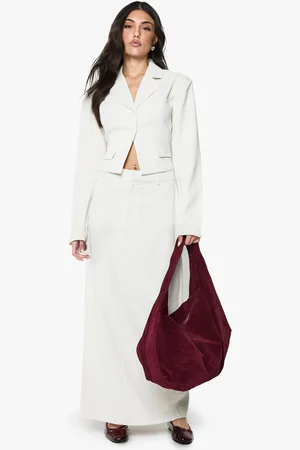 Boohoo Woven Tailored Maxi Skirt - - 8