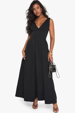 Boohoo Structured Skater Maxi Dress - - 8