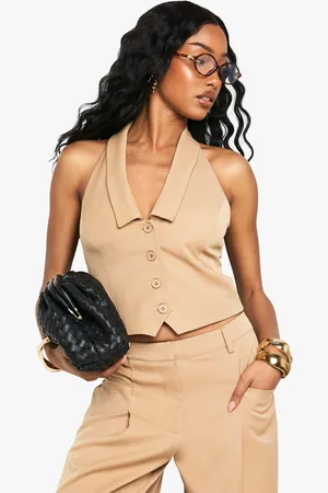 Boohoo Collared Halterneck Tailored Waistcoat - - 8