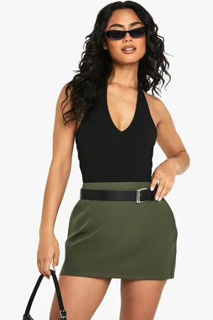 Boohoo Basic Woven Mini Skirt - - 8