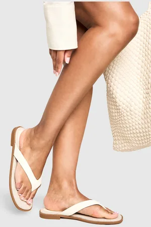 Boohoo Wide Fit Chunky Strap Flip Flop - - 5