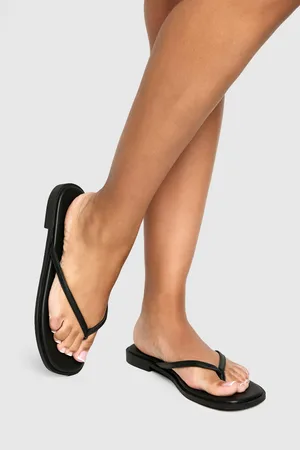 Boohoo Pu Flip Flop Sandals - - 5