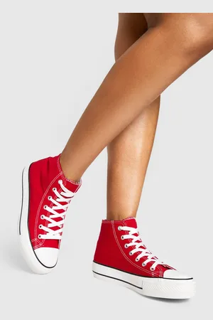 Boohoo High Top Platform Lace Up Trainers - - 5