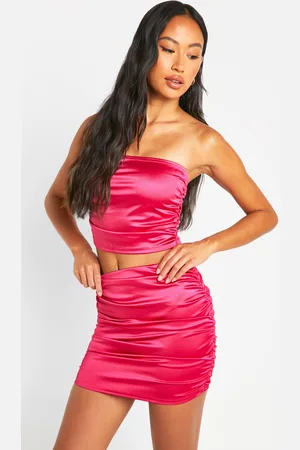 Boohoo Disco Ruched Mini Skirt - - 12