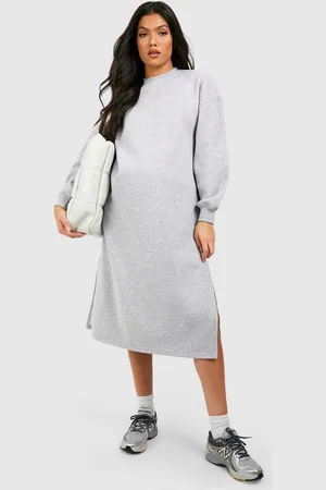 Boohoo Maternity Super Oversized Midi Sweat Dress - - 16