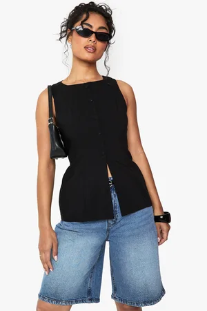 Boohoo Bengaline Button Through Longline Waistcoat - - 10