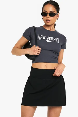 Boohoo Cotton Deep Waistband Mini Skirt - - 6