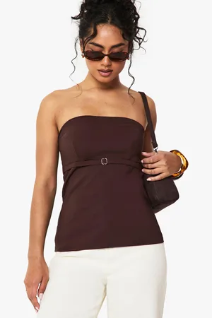 Boohoo Bengaline Buckle Detail Bandeau Top - - 6
