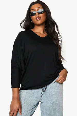 Boohoo Plus Long Sleeve Basic T-Shirt - - 16