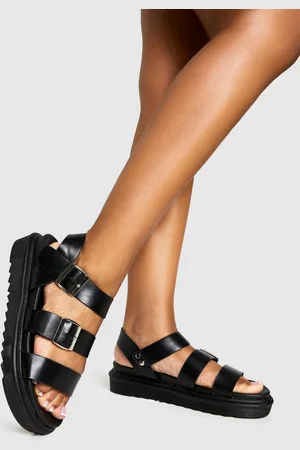 Boohoo Triple Strap Chunky Sandals - - 9